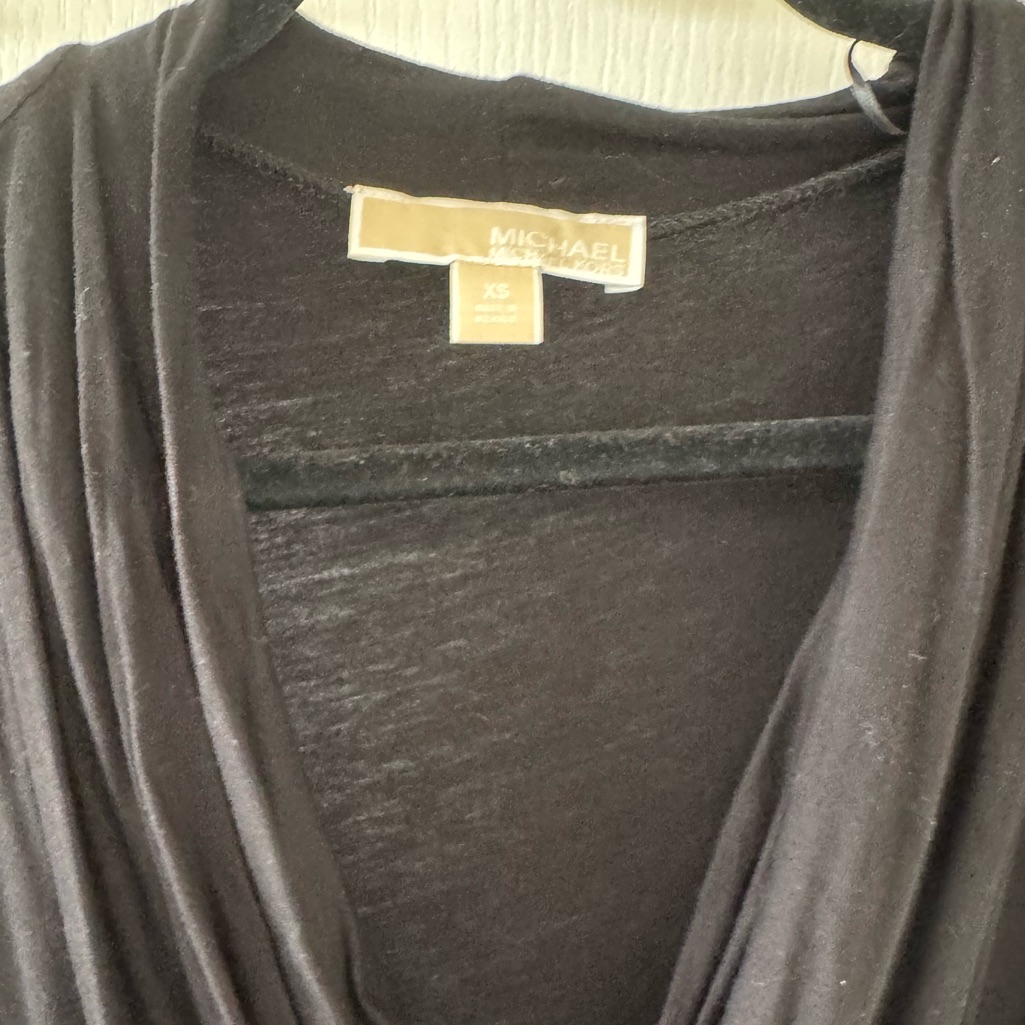 Michael Kors, Black Midi Dress With Scoop Neck Line